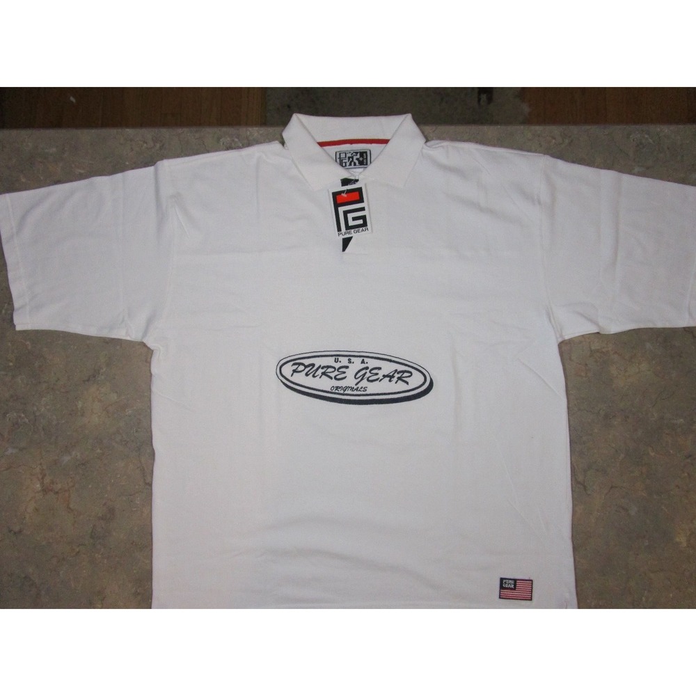 Pure Gear SS  Polo Shirt Mens  Size 3XL extra long Big tall  XXXL White